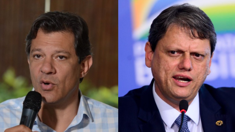 Quaest: Tarcísio tem 44%; Haddad, 24% no 1º turno de SP
